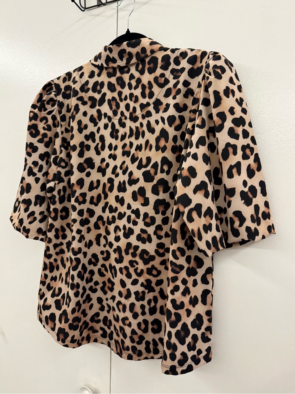 Chico's Leopard Print Button-Down Blouse - Picture 5 of 6